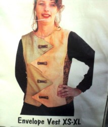 PRINCESS ZIG ZAG ENVELOPE VEST FOLK ART PATTERN XS-XL
